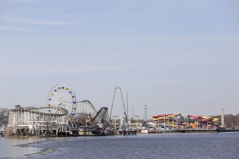 Indiana Beach is seen from the shoreline of Lake Shafer.