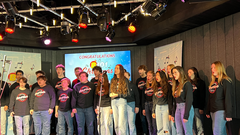 B101's 9-12 Division 2023 Christmas Choir Competition Champions Neshaminy High School Perform at B101
