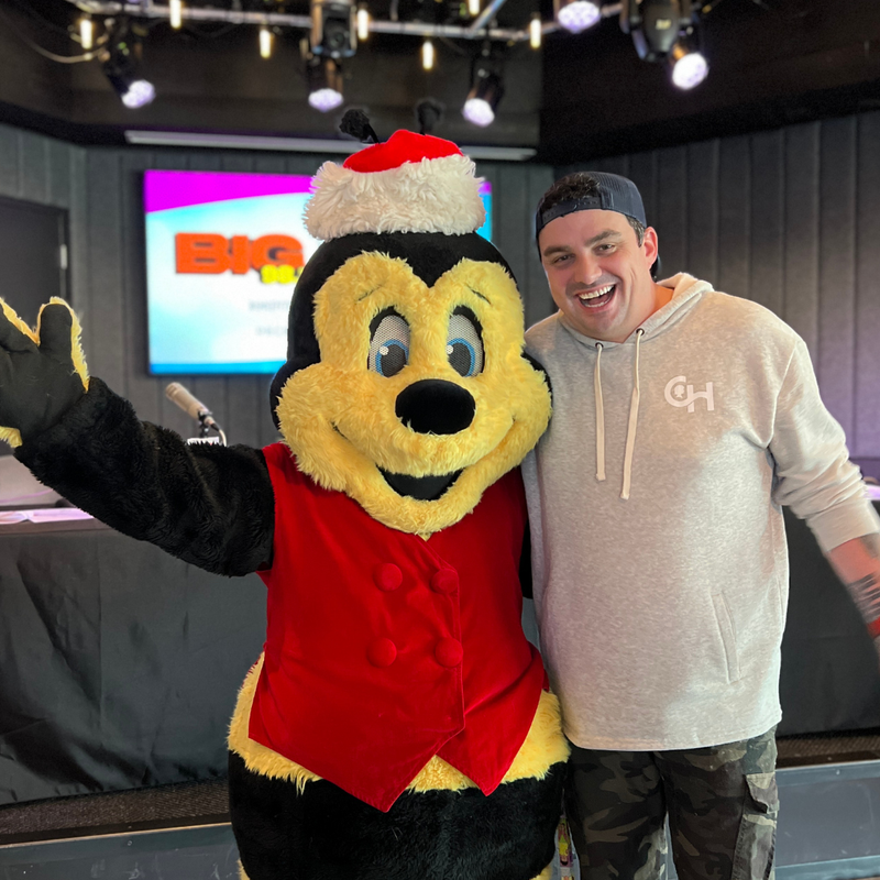 Buzzbee of B101.1 and Coop at 21st Annual BIG 98.1 Loves Our Kids Radiothon