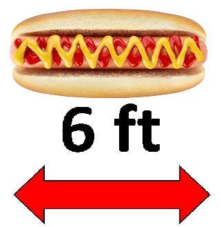 6 foot hot dog