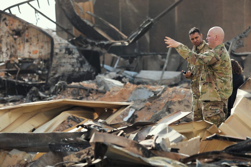 Walk through of impact site at Al Asad Air Base