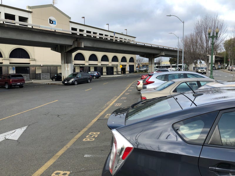 The parking lot at the Fruitvale BART parking lot on Feb. 14, 2020. 