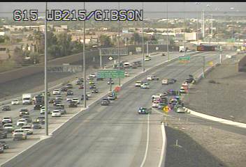 215 West closure at Gibson Road due to a road rage shooting on 11/14/25