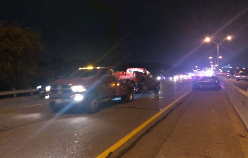 Stemmons Rollover Crash 