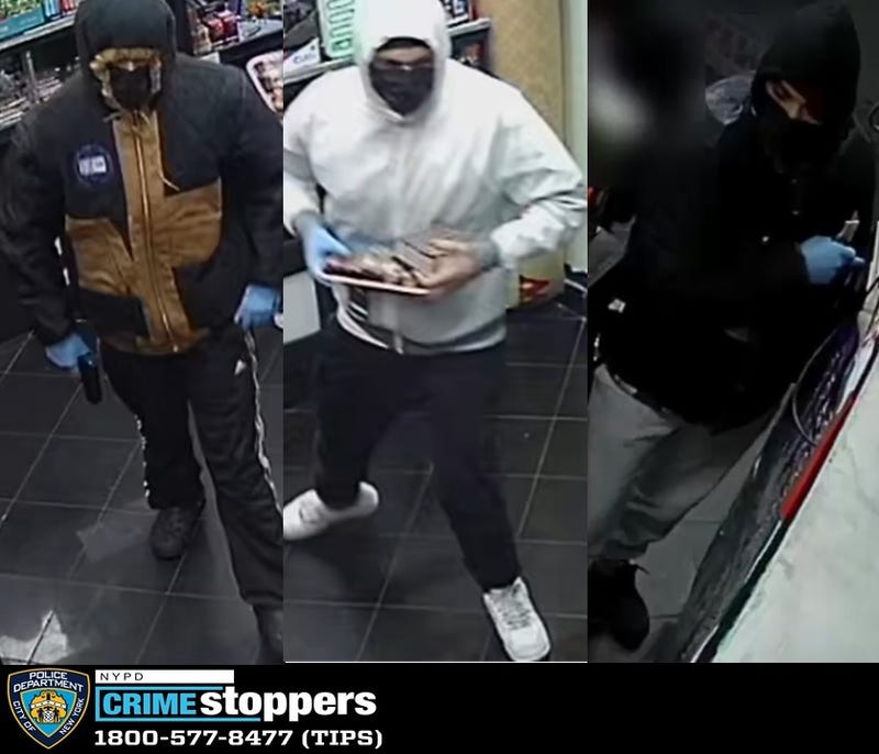 Brooklyn smoke shop worker threatened with gun, razor in robbery, 3 sought