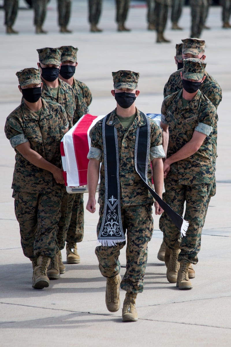 Remains of Marines, Sailor with 15th MEU transferred to Dover AFB