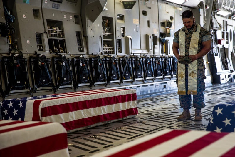 Remains of Marines, Sailor with 15th MEU transferred to Dover AFB