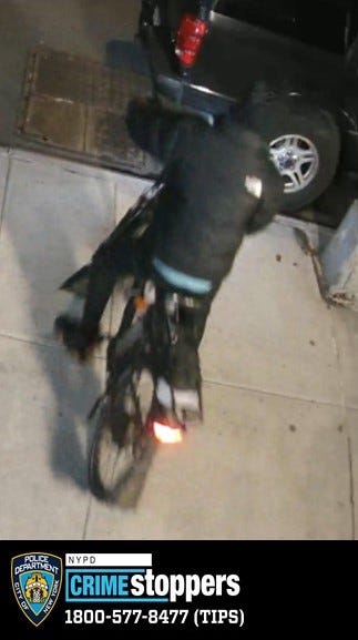 A suspect wanted in relation to a series of armed robberis in Harlem on Feb. 29, 2024.