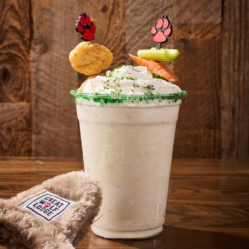 If you've ever thought a milkshake needed more ranch dressing and a side of chicken nuggets, Great Wolf Lodge has you covered - and the internet has a lot of feelings about it.