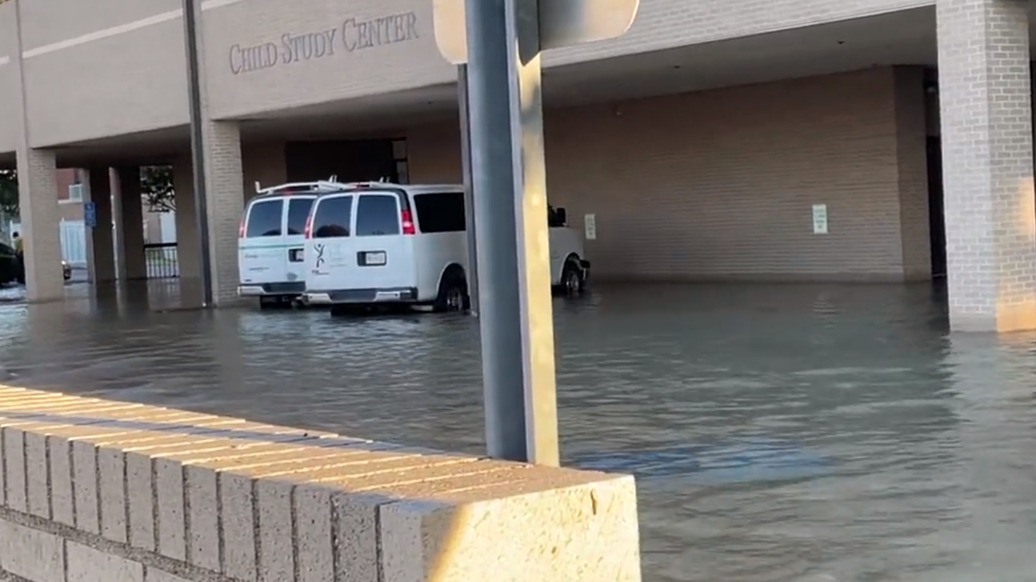 Fort Worth water main rupture floods Cook Children's Child Studies Center