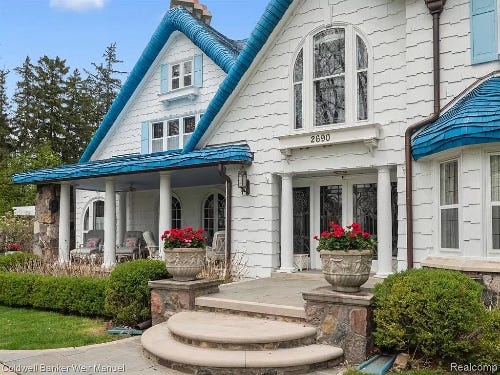 Whether you call it the Hansel and Gretel House, the Blue Jay House or the Smurf House, the newest home to hit the market in West Bloomfield is sure to turn heads — and we're not just talking about the price tag.