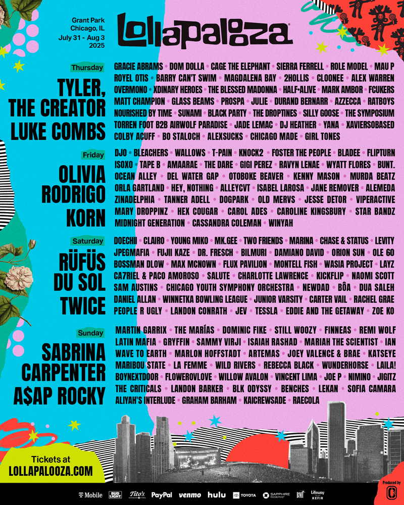 Lollapalooza at Grant Park on July 31-August 3