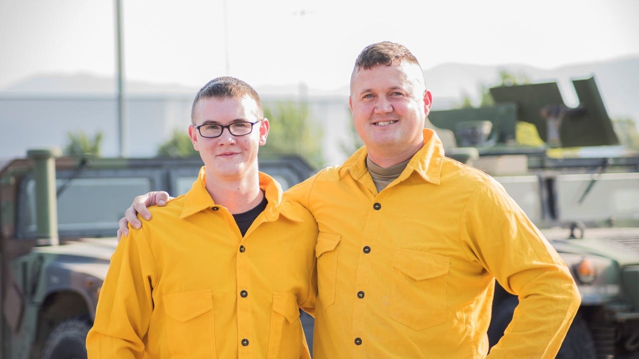 Idaho National Guard father, son respond to fires together