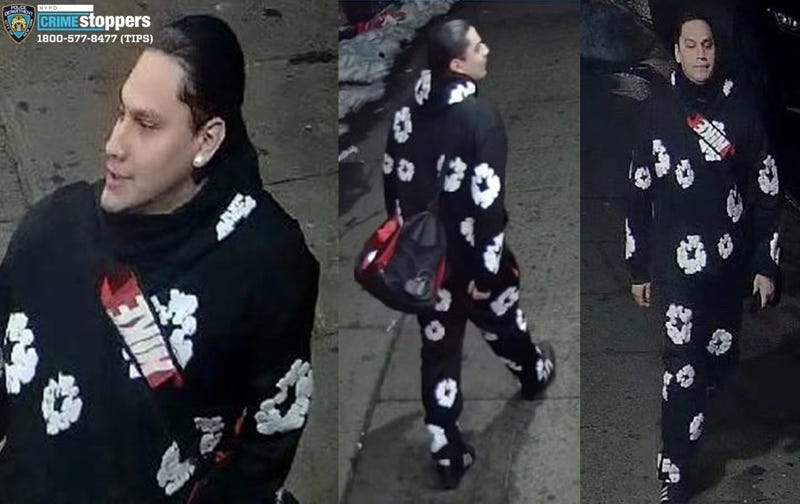 A man in matching floral sweatsuit is wanted for shooting a 16-year-old boy in the Bronx last month.