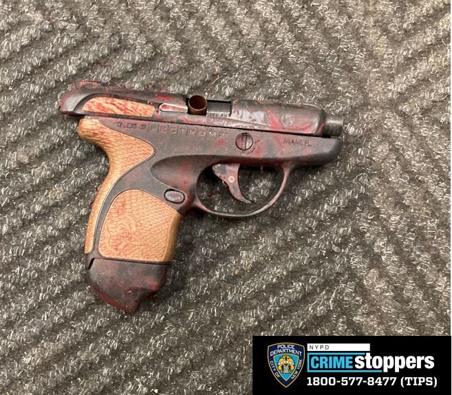 Suspect's gun