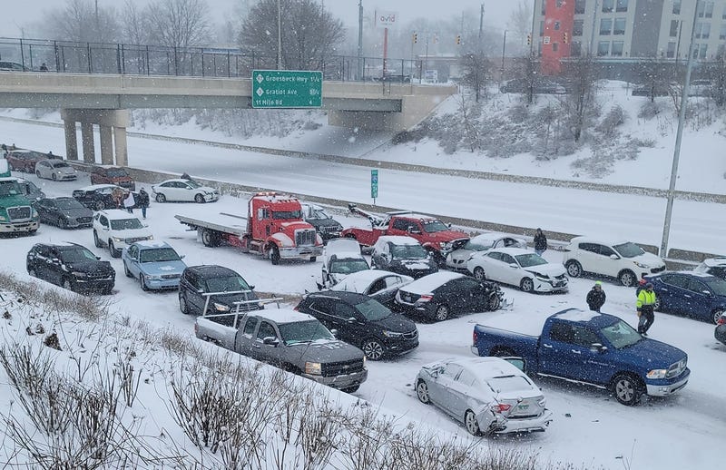 Pileup in show on I-696