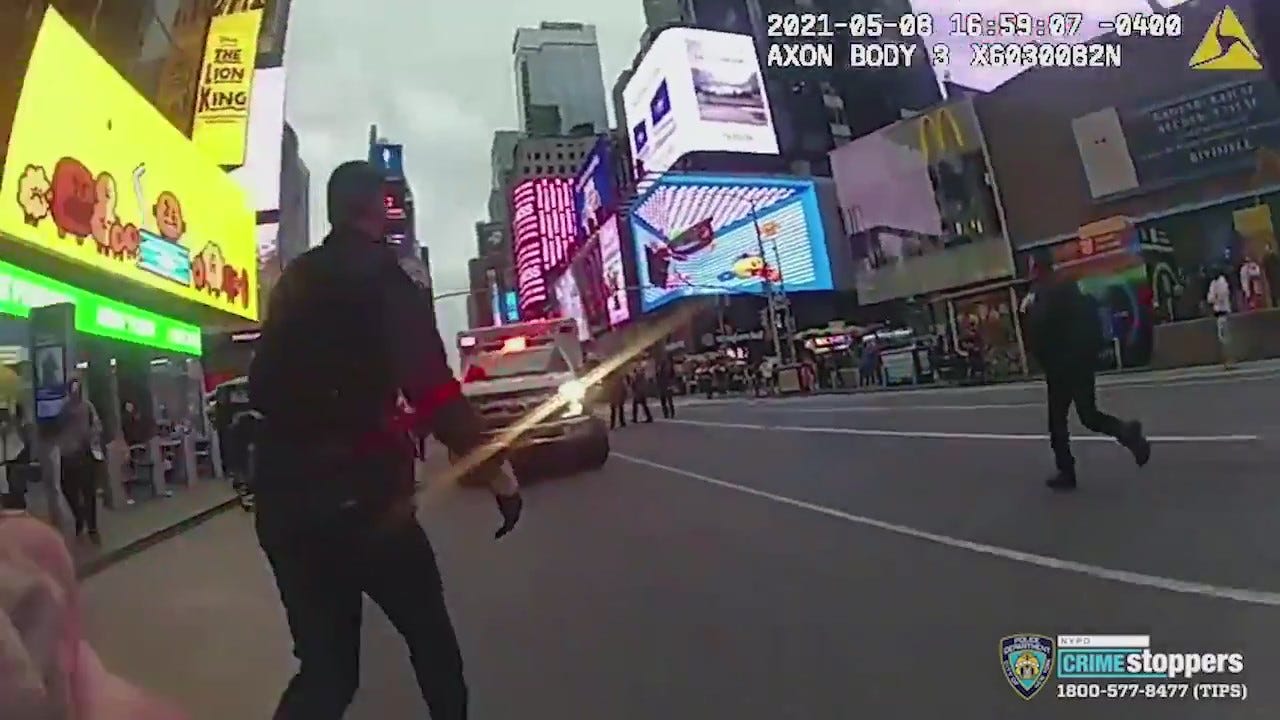 Dramatic bodycam video shows moment NYPD officer saves girl, 4, in Times Square shooting