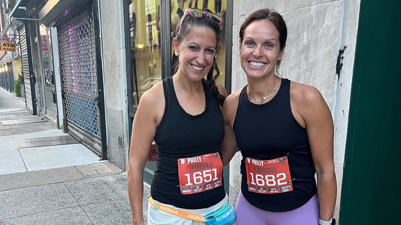 Jennifer McCracken and Barbara Rockenbach, Philly 10k