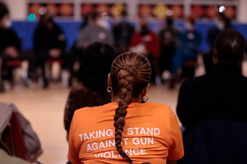 woman in seminar on gun violence prevention 