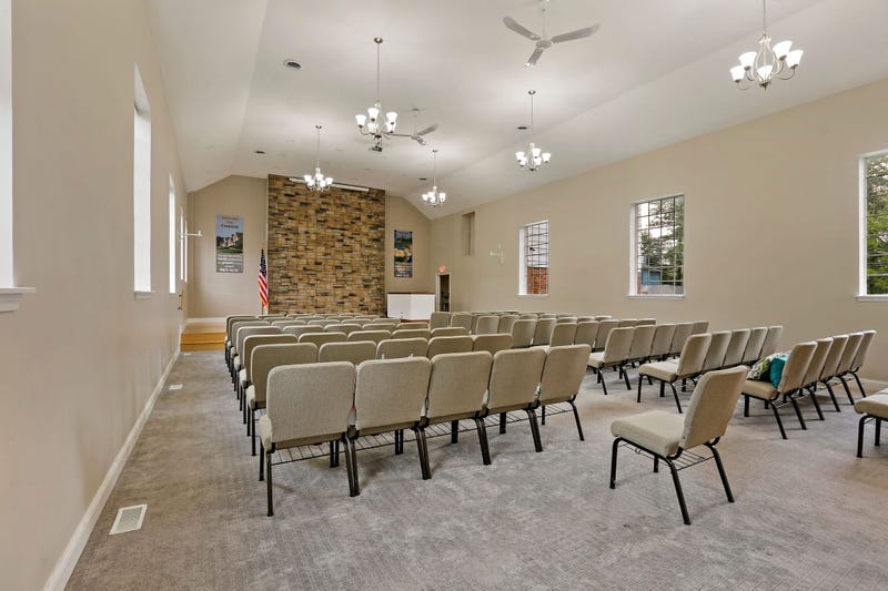 The loft at 204 Spring St., which was a church for decades in suburban Cary, Ill. The space is now for sale for $419,900.