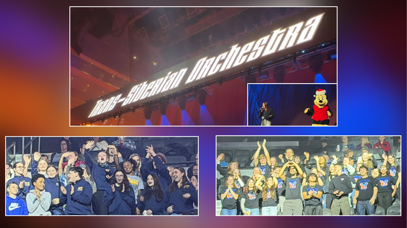 B101 2025 Christmas Choir Competition Winners Recognized at Trans-Siberian Orchestra at Xfinity Mobile Arena