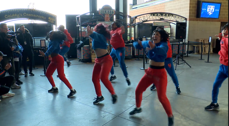 The Queens Crew show off their stuff at "What's New in 24" on March 21, 2024 at Citi Field.