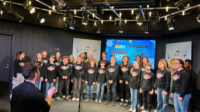 B101's 2024 K-8 Christmas Choir Competition Champions Carl Sandburg Middle School Performs at B101