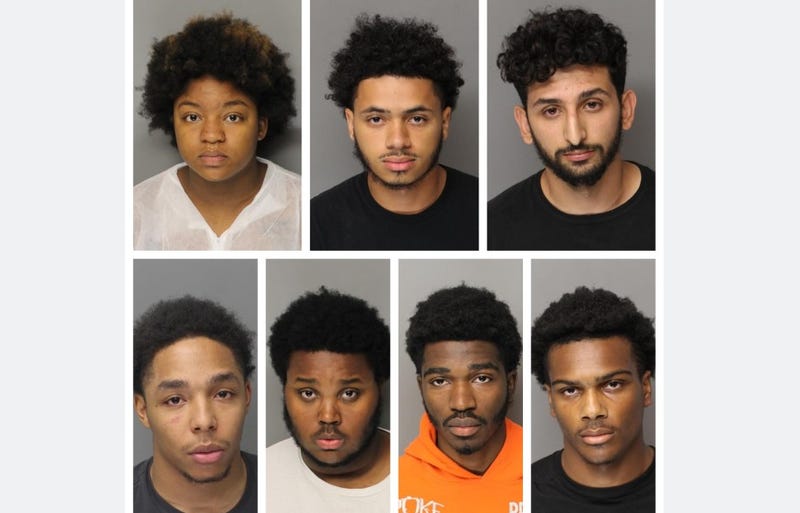 Left to right (top row): Janisse Moss, Dominic Dumos, Adulfattah Hamad. Left to right (bottom row): Samir Rashid, Migel Santiago, Oilaran Pernell, Julian Lyles. 