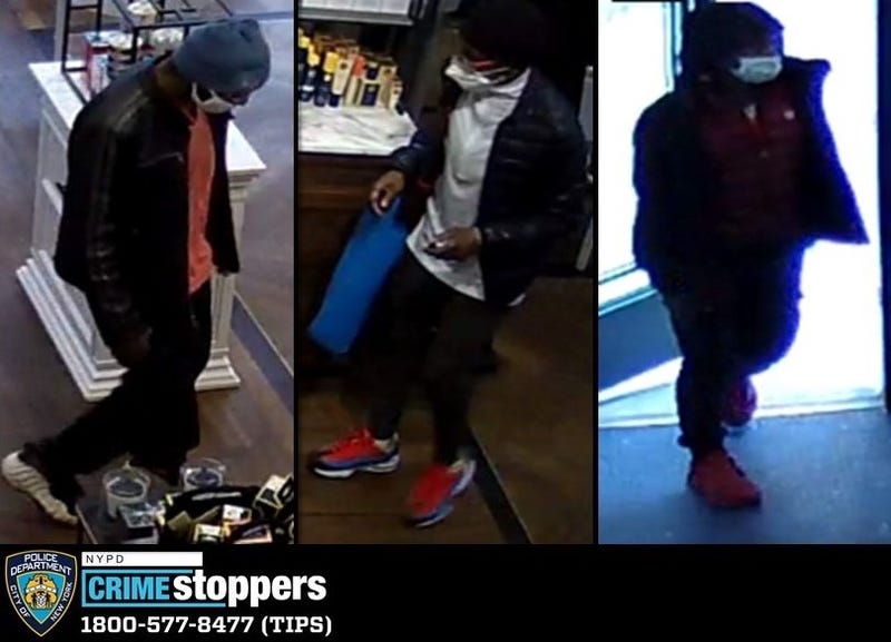 The three suspects were captured on surveillance video