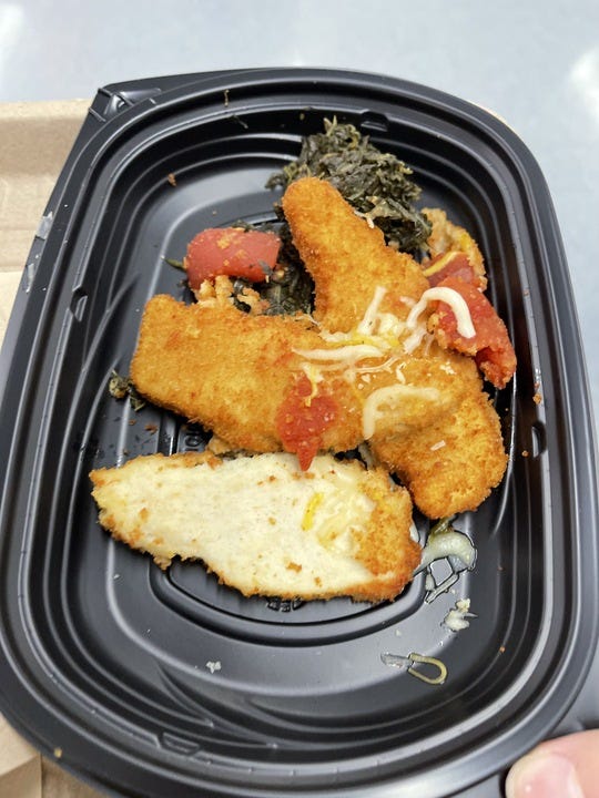 Photos sent to State Senator Iwen Chu depicting the food quality in NYC Public Schools.