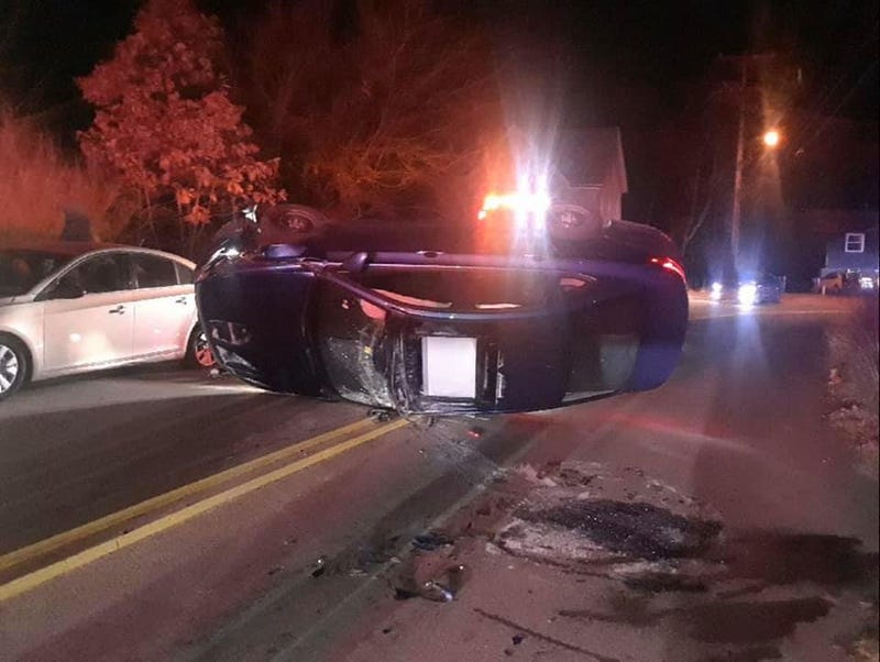 rollover car accident in Avalon