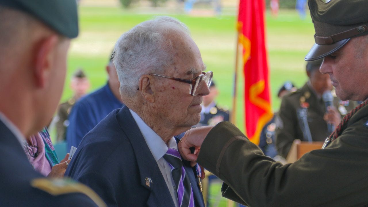 3rd Infantry Division presents Silver Star to 107-year-old World War II veteran
