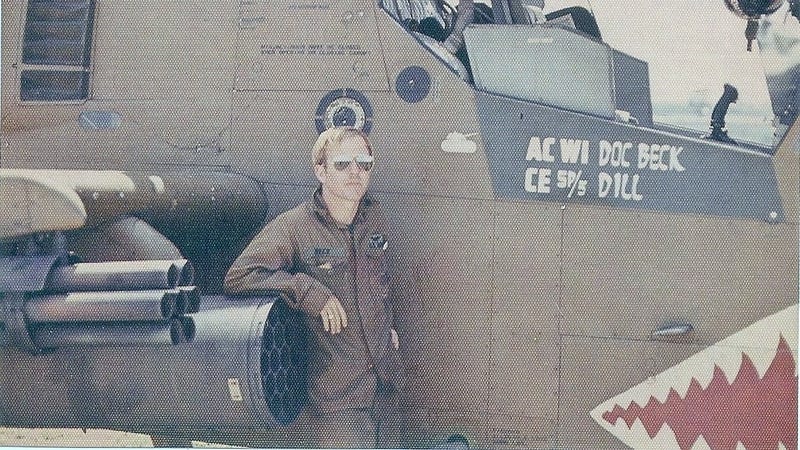 Vietnam veterans visit old AH-1 Cobra on Gowen Field