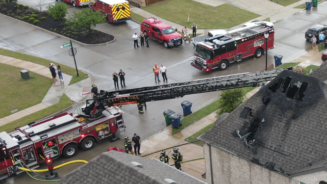 Celina house fire caused by lightning strike