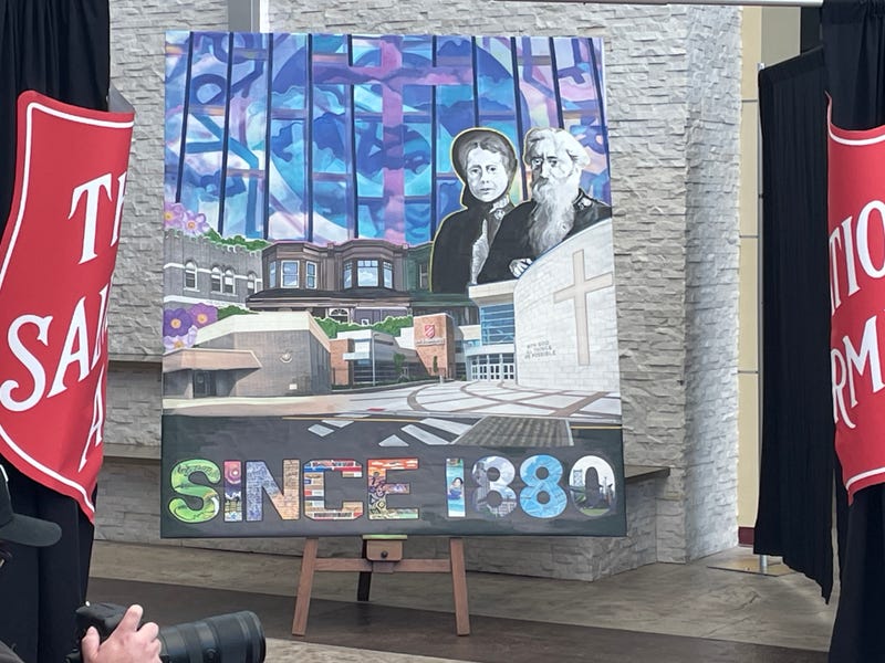 A work of art created by community artists dedicated to the Kroc Center