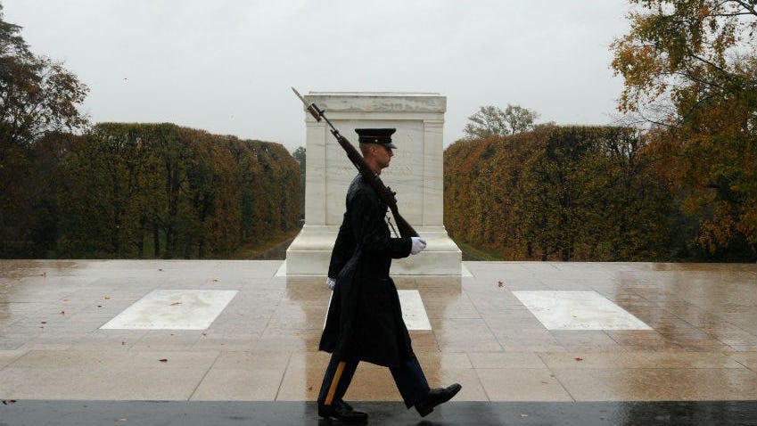 SEE: Tornado warning, severe thunderstorms doesn't deter Arlington National Cemetery Tomb Sentinel