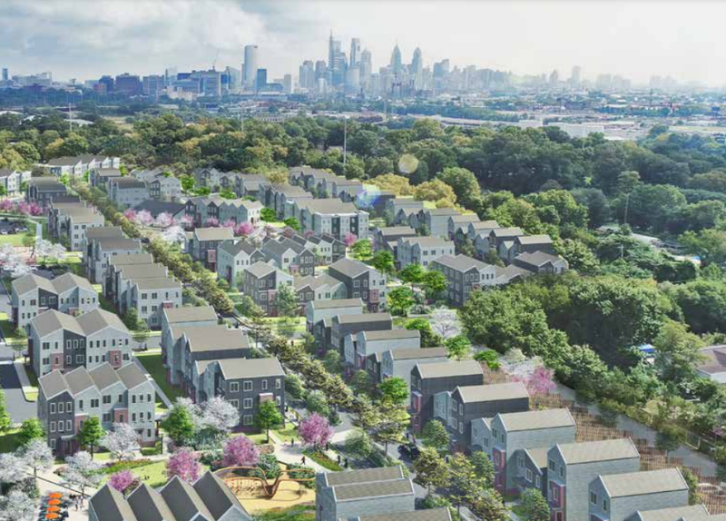 Rendering of what the redeveloped neighborhood may look like in 10 years' time.