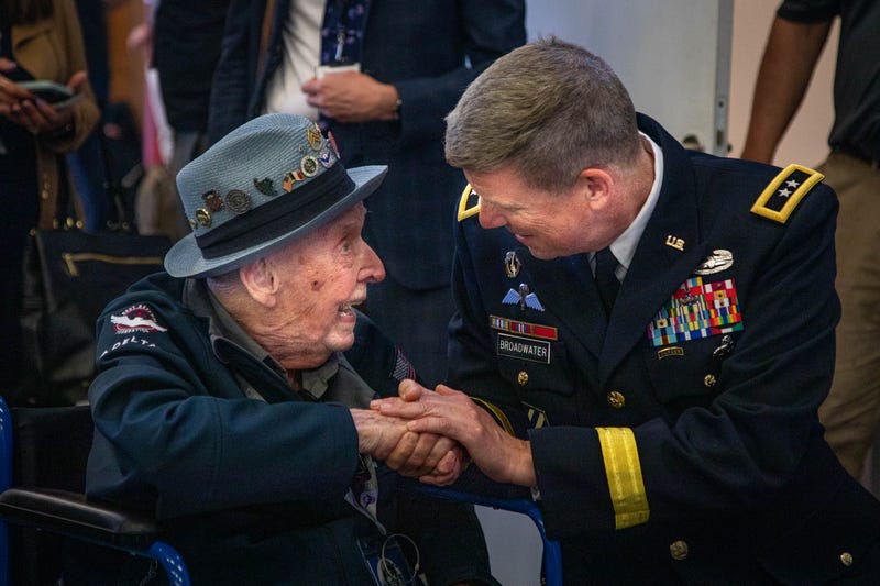 Forty-five U.S. D-Day veterans receive heroes welcome 79th anniversary observance