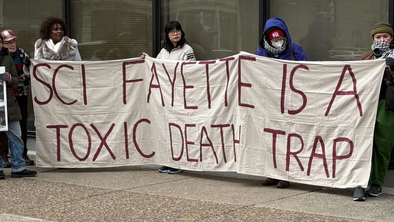 Philadelphia's Human Rights Coalition says SCI Fayette is located on a Superfund site and is a danger to the health of incarcerated people.