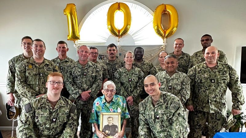 Navy Reserve Center St. Louis celebrates WWII-era sailor's 100th birthday