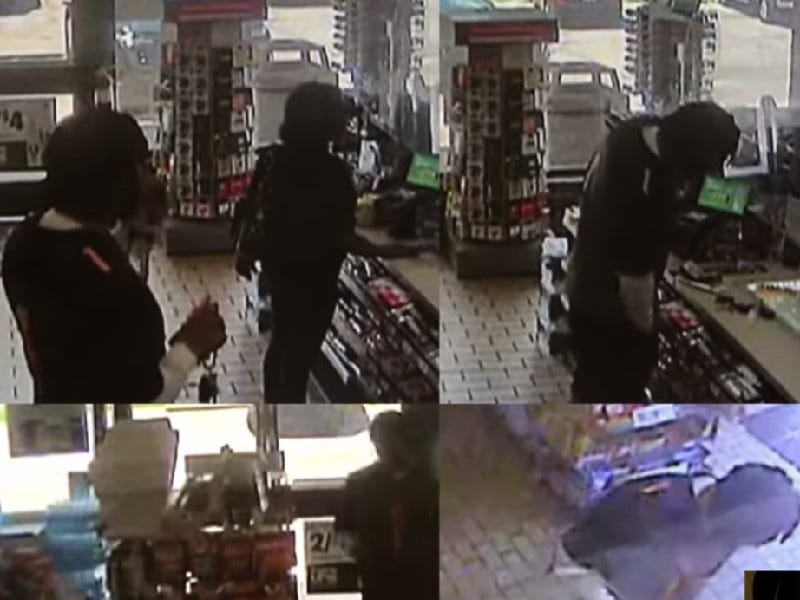 Man wearing football jersey in 7-Eleven