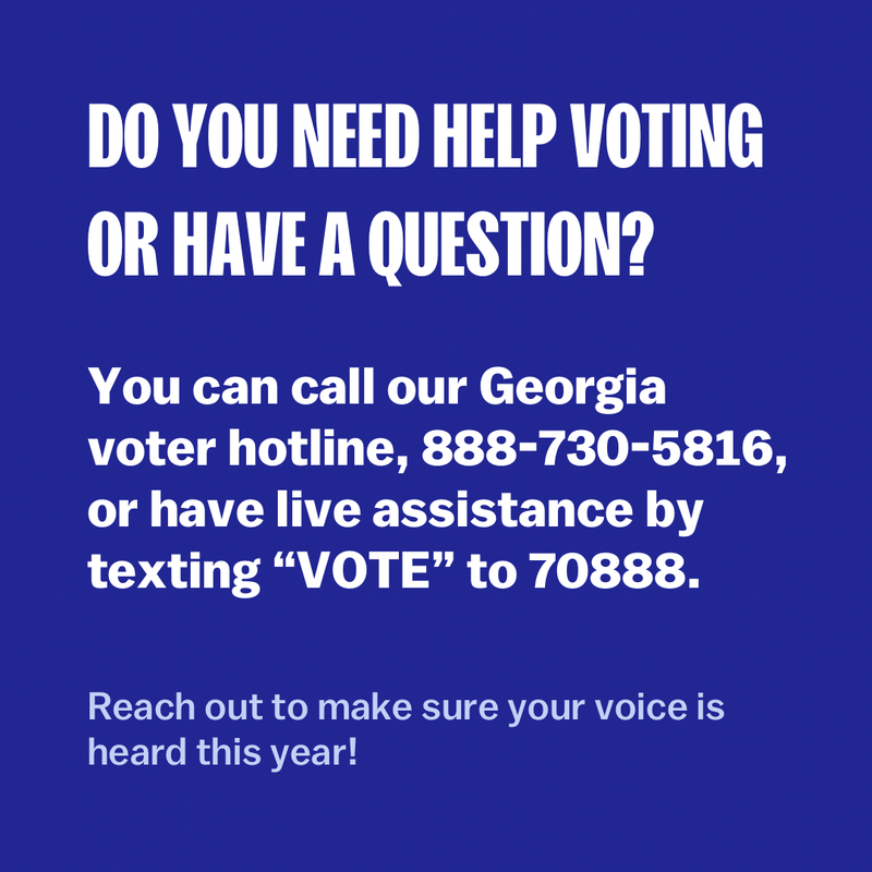 Assistant with voting flyer