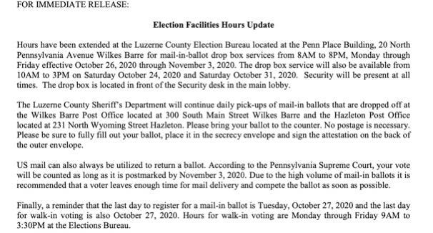 News Release from Luz. Co 10-22-20