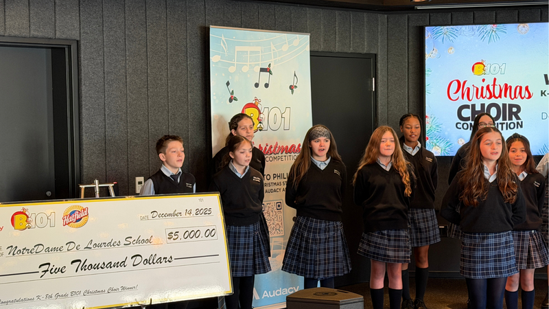 B101's 2025 K-8 Christmas Choir Competition Champions Notre Dame De Lourdes School Performs at B101