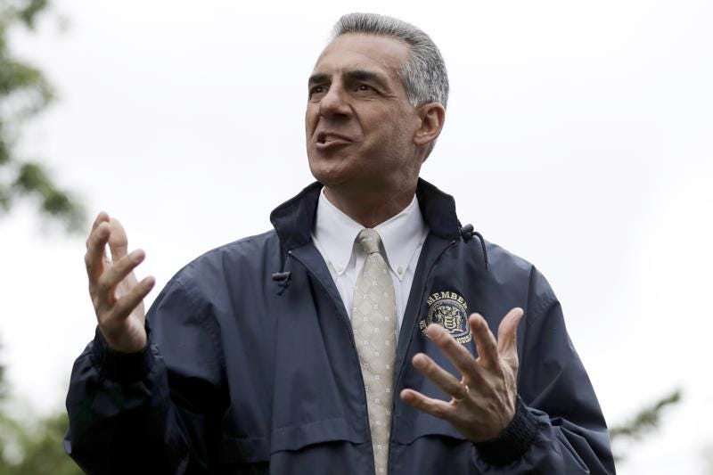 In this Monday, May 29, 2017, file photo, New Jersey Assemblyman Jack Ciattarelli speaks to a crowd in Bridgewater, N.J. New Jersey voters will decide Tuesday, June 8, 2021 who their candidates will be in the fall election for governor and in every seat in the Democrat-led state Legislature.