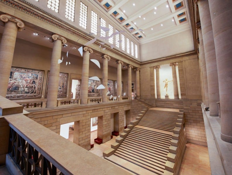 The Great Stair Hall inside the Philadelphia Museum of Art before renovation, 2016.
