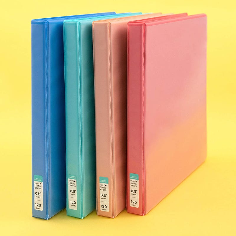 Yoobi Half-Inch 3-Ring Binders