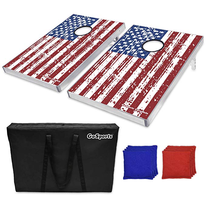 American flag cornhole