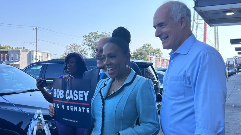 Pa. Sen. Vincent Hughes, actress and singer Sheryl Lee Ralph, and U.S. Sen. Bob Casey
