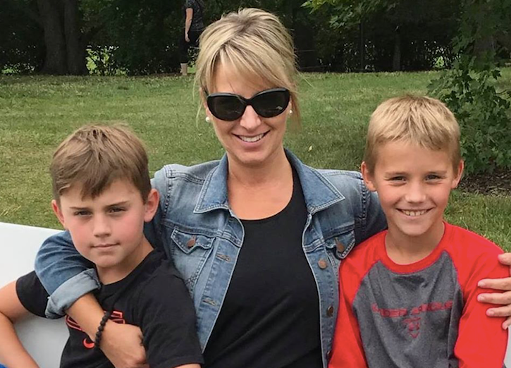 Kim Benedyk Sandford and her two sons.